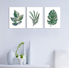 Lienzo Decorativo Para Pared, Diseño De Hoja Verde