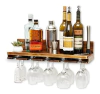 Estantería De Madera Color Marrón Para Vino De 23.5 In.