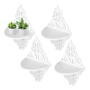 Estantería Flotante De Madera Y Plástico Blanco/ 4 Niveles