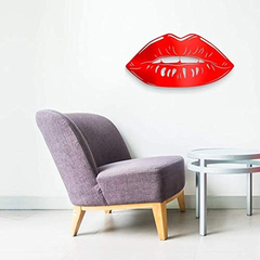 Arte De Pared 3d Con Labios Brillantes, Listo Para Colgar. - tienda online