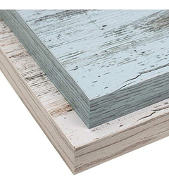 Estantería Flotante De Pared, 2 Niveles, Color Azul Y Blanco