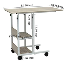 Escritorio De Metal Y Madera Color Blanco De 28.0 X 15.7 in - comprar online