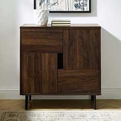 Mesa Auxiliar De Madera, Color Marrón Oscuro - comprar online