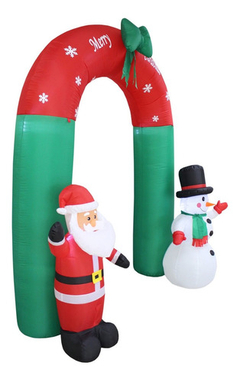 Arco Inflable De Santa Claus Y Muñeco De Nieve De Navidad - comprar online