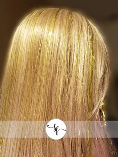Cabello Tinsel, 175 hebras, Siete Colores Plateado, Violeta