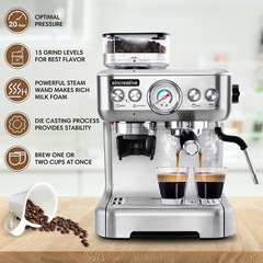 Máquina De Café Espresso Y Cafetera Sincreative - Semi... - comprar online