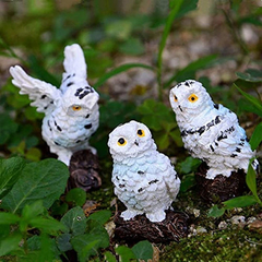 5 Piezas Búhos Hadas Jardín Miniatura Adornos Mini Animales - Danielle's Store