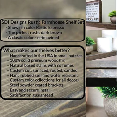Sdi Designs Rustic Farmhouse Juego De Estantes Flotantes Con
