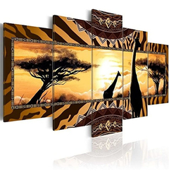 Lienzo Decorativo Para Pared, Diseño De Jirafa African