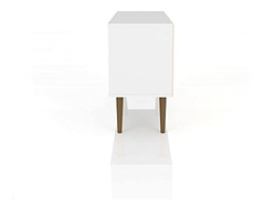 Mueble Para Tv Con Estantes De Madera Color Blanco Y Marrón