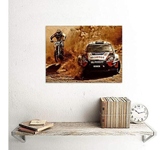 Póster Decorativo Fotografía Motocross Y Coche De Rally - comprar online