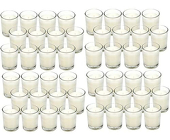 Hosley's Conjunto De 48 Velas Sin Perfume En Recipiente