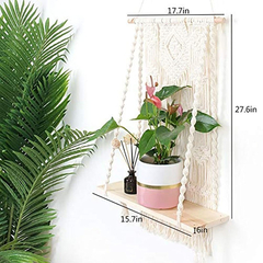 Repisas Para El Hogar Repisas Hecha A Mano De Macramé - tienda online