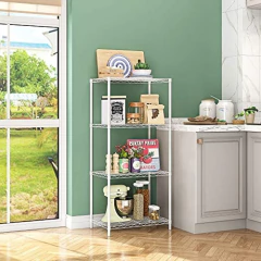 Estantería De Metal Color Blanco De 4 Niveles. - comprar online