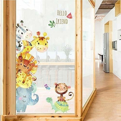 Animales De Dibujos Animados Pegatinas De Pared Diy Niños