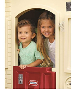 Playhouse Con Puertas De Trabajo Ventanas Y Persianas Marrón - Danielle's Store