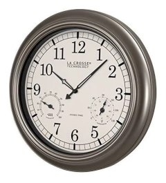 Reloj Atómico Para Exteriores De 18 Pulgadas Con Temperatura - comprar online