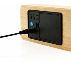 Reloj Despertador Digital De Madera - Danielle's Store