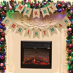 2 En 1 Feliz Navidad Banner Arpillera Fiesta De Navidad - Danielle's Store