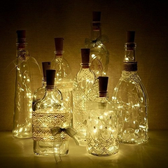 20 Led Botella Luces De Cadena De Corcho Vino Botella