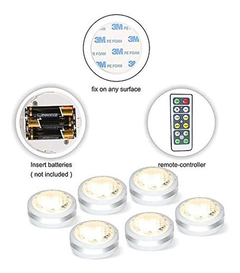 Luces Led Inalámbricas En Forma Disco Con Control Remoto en internet