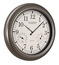 Reloj Atómico Para Exteriores De 18 Pulgadas Con Temperatura - Danielle's Store