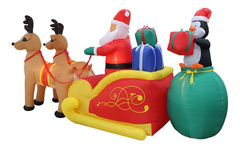 Jumbo 13 Pies De Largo Navidad Inflable Papá Noel Y Pingüino en internet