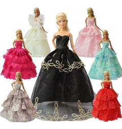 5 Traje De Fiesta Hecho A Mano De Moda Para Ropa De Barbie en internet