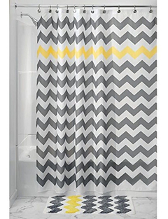 Interdesign Tapete De Baño Gris / Amarillo Chevrón - Danielle's Store