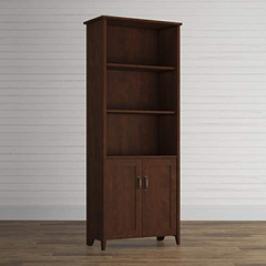 Biblioteca De Madera Color Marrón De 5 Niveles De 71.8 In.