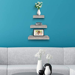 Estantería Esquinera De Madera Color Gris/3 Unidades. - Danielle's Store