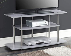 Mueble Para Tv De Metal Y Madera Color Gris, 3 Niveles en internet