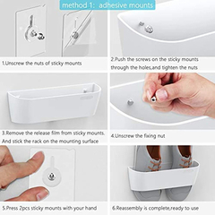 Zapateros Zapatero De Pared Con Tiras Adhesivas Para Colgar - Danielle's Store