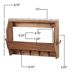 Estante De Pared Con 8 Ganchos Para Colgar Abrigos - tienda online