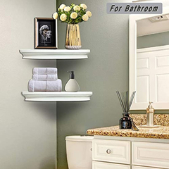 Estantería Flotantes De Pared, 2 Niveles, Color Blanco - tienda online