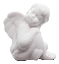 Figura Decorativa De Ángel Con Alas De Querubín De Porcelana - comprar online