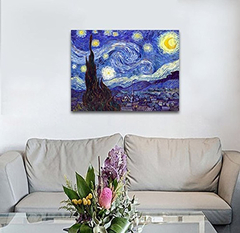 Wieco Art Lienzografia Noche Estrellada Van Gogh - tienda online