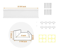Estanteria Flotantes De Pared, 4 Niveles, Color Blanco - Danielle's Store