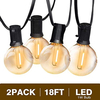 Cadena De Luces Led (2 X 18 Pies) Para Colgar Con 2 Bombilla