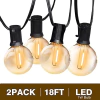 Cadena De Luces Led (2 X 18 Pies) Para Colgar Con 2 Bombilla