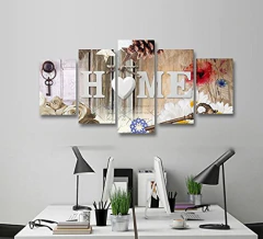 Heart Of Love Home Art Abatract -cuadro Decorativo De Flores - comprar online