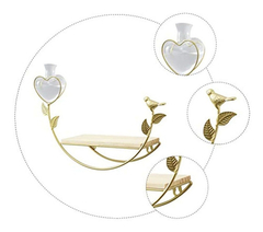 Estantería Flotante De Hierro Color Dorado/2 Unidades. - comprar online