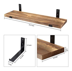 Estanteria Flotante De Madera Color Marrón De 24 in/2 Piezas - comprar online