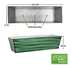 Achla Designs Caja De Flores De Ventana Galvanizada - comprar online