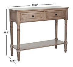Mesa Auxiliar De Madera Marrón Claro, 2 Gavetas, 2 Niveles - tienda online