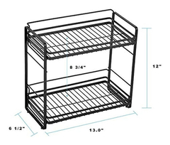 Imagen de Estante De Almacenamiento De Metal De 2 Niveles Para Baño