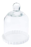 Base De Campana Con Estriado Blanco Vidrio