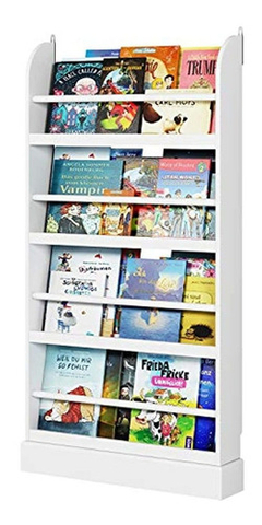 Estantería Para Libros,madera Color Blanco/4 Niveles en internet