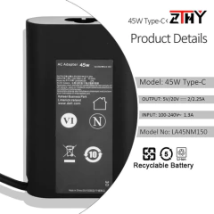 Cargador / Adaptador Zithy, 45w, Para Dell Xps 12, Xps 13 - comprar en línea