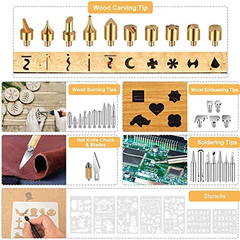 Juego De 50 Piezas De Pirografía Para Quemar Madera - comprar online